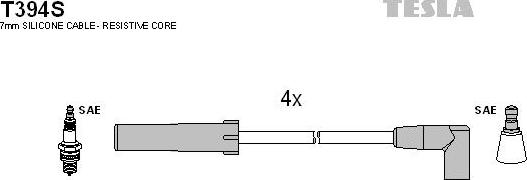 TESLA T394S - Alovlanma kabeli dəsti furqanavto.az