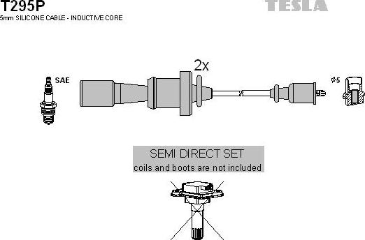 TESLA T295P - Alovlanma kabeli dəsti furqanavto.az