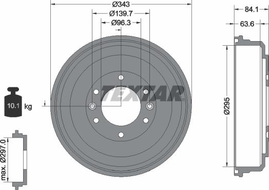 Textar 94040200 - Əyləc barabanı furqanavto.az