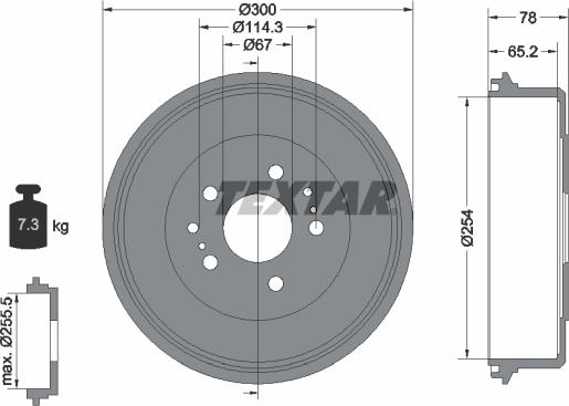 Textar 94018300 - Əyləc barabanı furqanavto.az