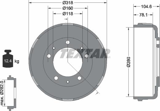 Textar 94024600 - Əyləc barabanı furqanavto.az