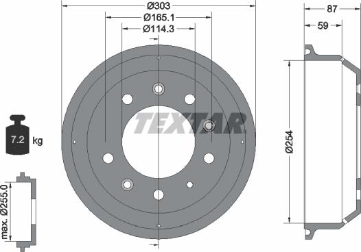 Textar 94028600 - Əyləc barabanı furqanavto.az