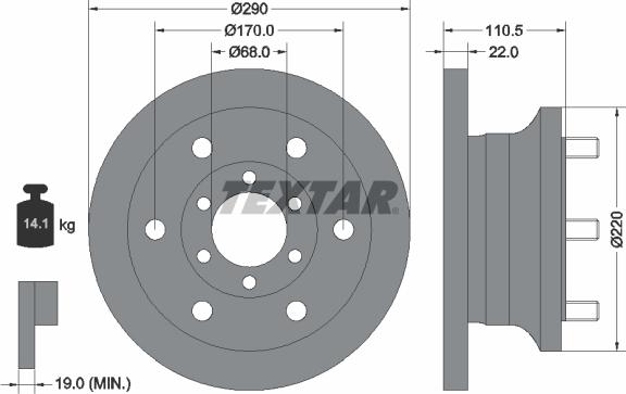 Textar 93095100 - Əyləc Diski furqanavto.az