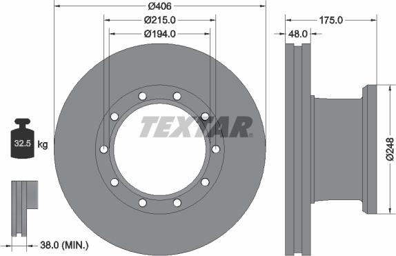 Textar 93067600 - Əyləc Diski furqanavto.az