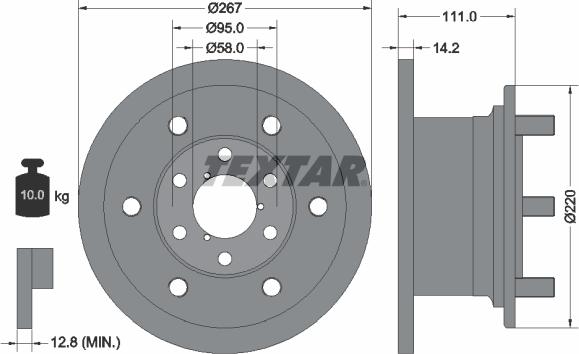 Textar 93019400 - Əyləc Diski furqanavto.az