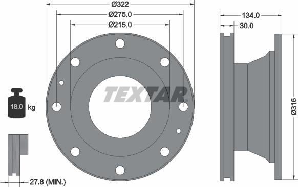 Textar 93084900 - Əyləc Diski furqanavto.az