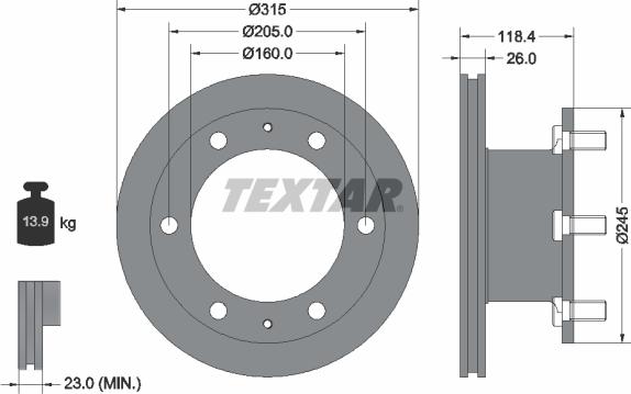 Textar 93084600 - Əyləc Diski furqanavto.az