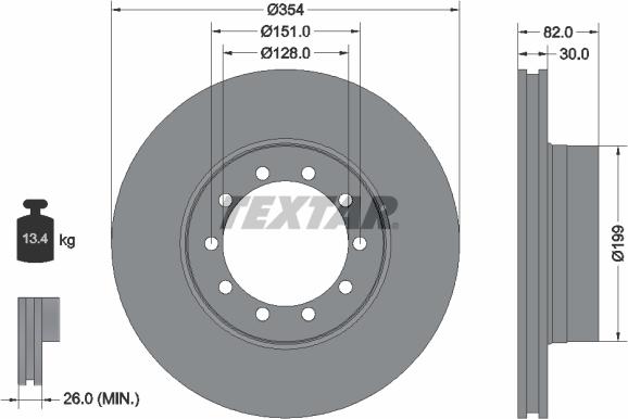 Textar 93085900 - Əyləc Diski furqanavto.az