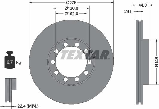 Textar 93085800 - Əyləc Diski furqanavto.az