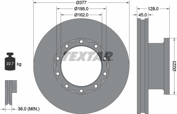 Textar 93086900 - Əyləc Diski furqanavto.az