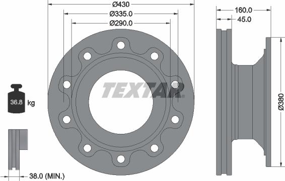 Textar 93193200 - Əyləc Diski furqanavto.az