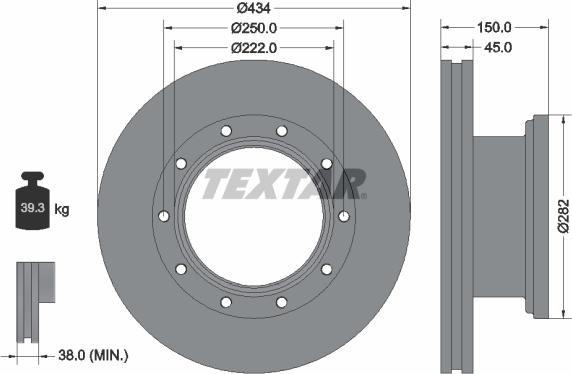 Textar 93192700 - Əyləc Diski furqanavto.az