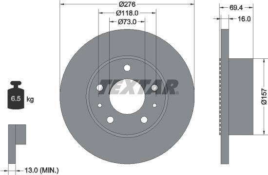 Textar 93104800 - Əyləc Diski furqanavto.az