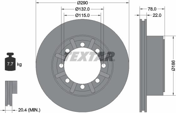 Textar 93117600 - Əyləc Diski furqanavto.az