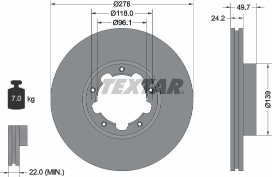 Textar 93185300 - Əyləc Diski furqanavto.az