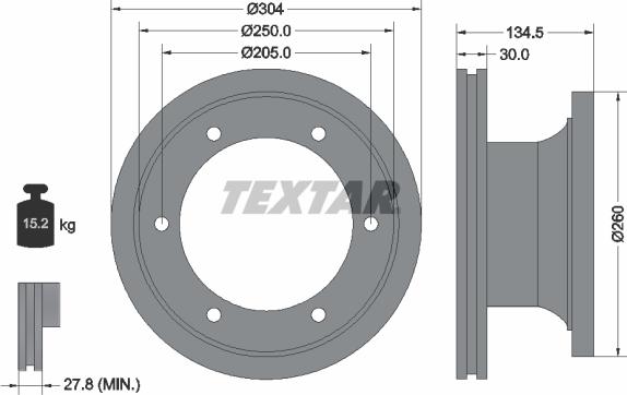 Textar 93128100 - Əyləc Diski furqanavto.az