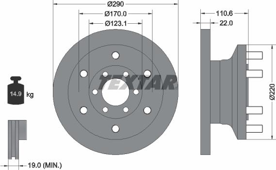 Textar 93175400 - Əyləc Diski furqanavto.az