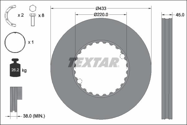 Textar 93343000 - Əyləc Diski furqanavto.az