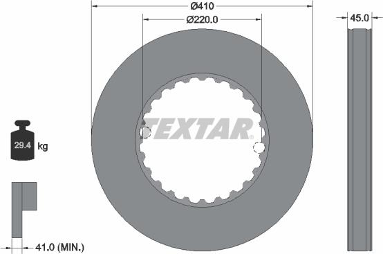 Textar 93291300 - Əyləc Diski furqanavto.az