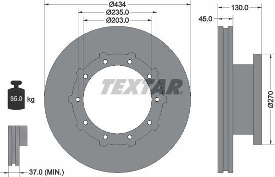 Textar 93243400 - Əyləc Diski furqanavto.az