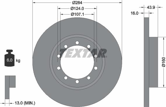 Textar 93242500 - Əyləc Diski furqanavto.az