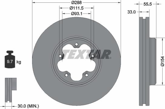 Textar 93260600 - Əyləc Diski furqanavto.az