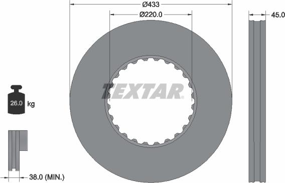 Textar 93272000 - Əyləc Diski furqanavto.az