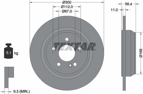 Textar 92099405 - Əyləc Diski furqanavto.az