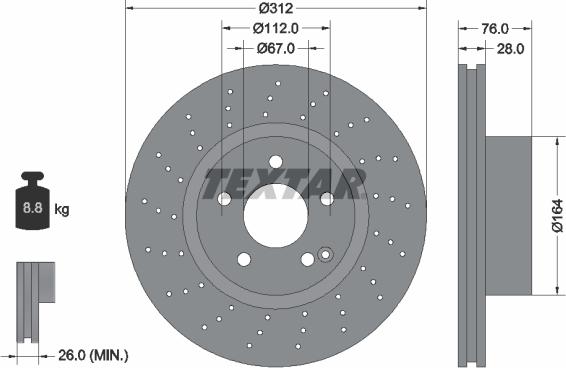 Textar 92099305 - Тормозной диск furqanavto.az