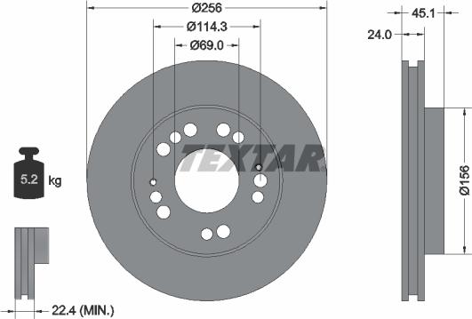 Textar 92094700 - Əyləc Diski furqanavto.az