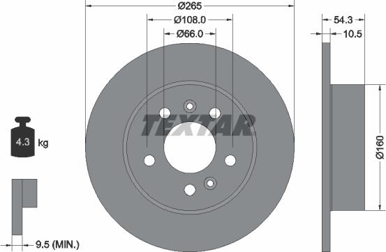 Textar 92096300 - Əyləc Diski furqanavto.az