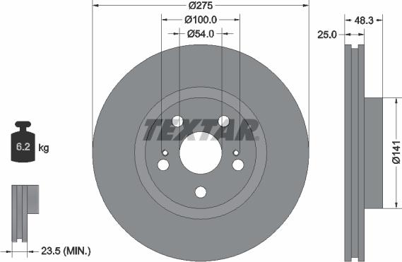 Textar 92090600 - Əyləc Diski furqanavto.az