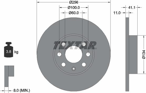 Textar 92091700 - Əyləc Diski furqanavto.az