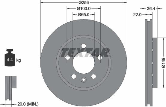 Textar 92098600 - Əyləc Diski furqanavto.az