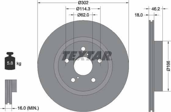 Textar 92093500 - Əyləc Diski furqanavto.az