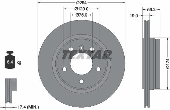 Textar 92097305 - Əyləc Diski furqanavto.az