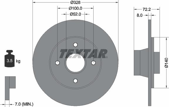 Textar 92049200 - Əyləc Diski furqanavto.az