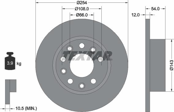 Textar 92040400 - Əyləc Diski furqanavto.az