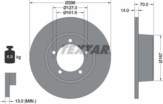 Textar 92040605 - Əyləc Diski furqanavto.az