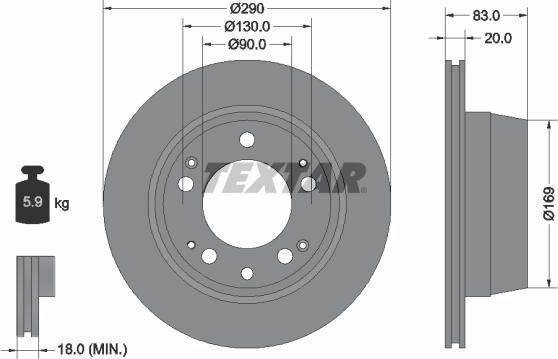 Textar 92048305 - Əyləc Diski furqanavto.az