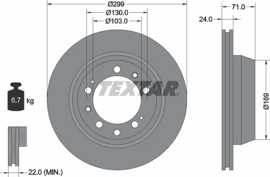 Textar 92043300 - Əyləc Diski furqanavto.az