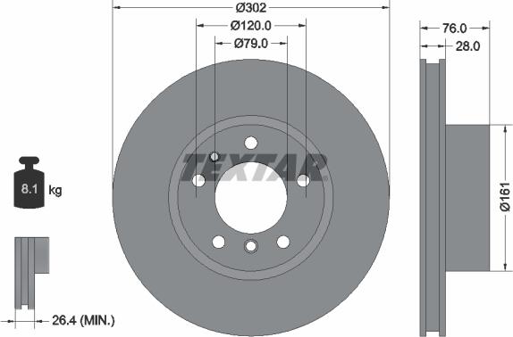 Textar 92042400 - Əyləc Diski furqanavto.az