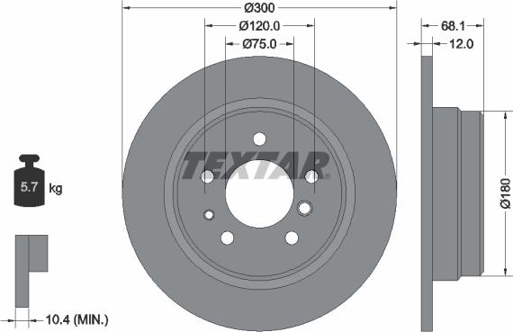 Textar 92042500 - Əyləc Diski furqanavto.az