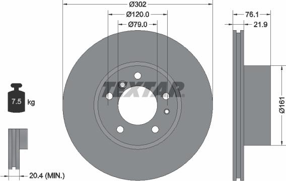 Textar 92042200 - Əyləc Diski furqanavto.az