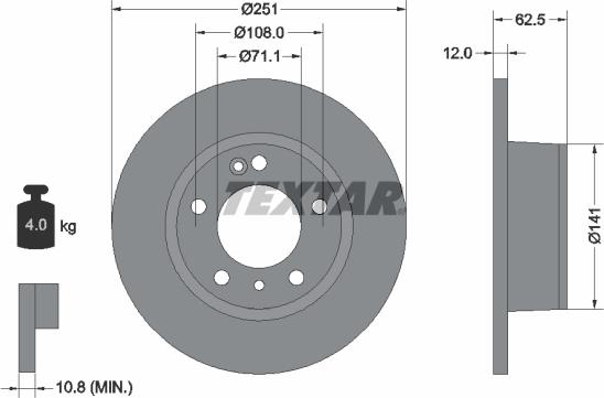 Textar 92059900 - Əyləc Diski furqanavto.az