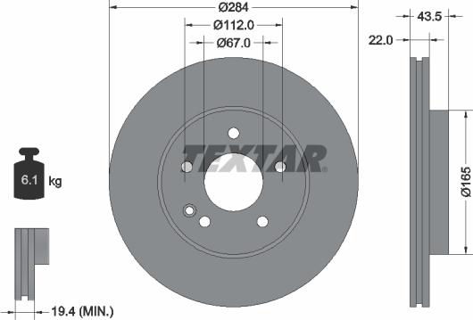 Textar 92059405 - Əyləc Diski furqanavto.az