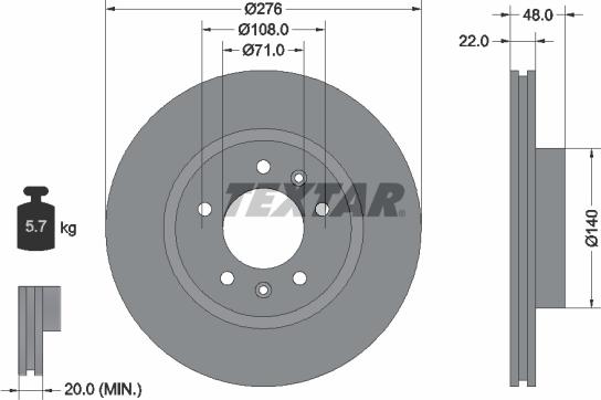 Textar 92054400 - Əyləc Diski furqanavto.az