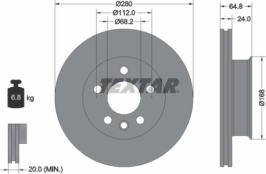 Textar 92056000 - Əyləc Diski furqanavto.az