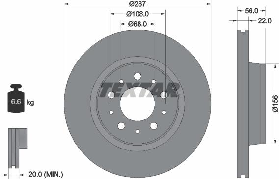 Textar 92051300 - Əyləc Diski furqanavto.az