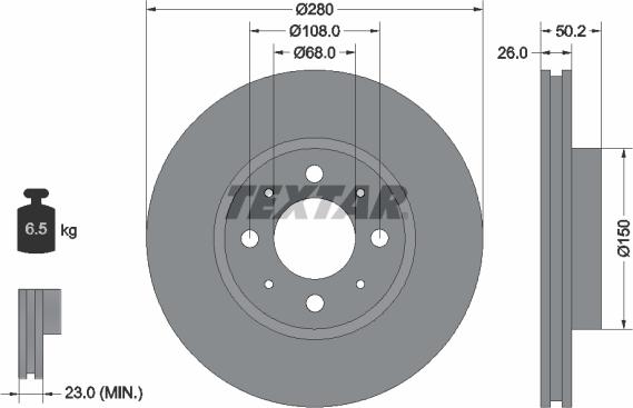 Textar 92058600 - Əyləc Diski furqanavto.az